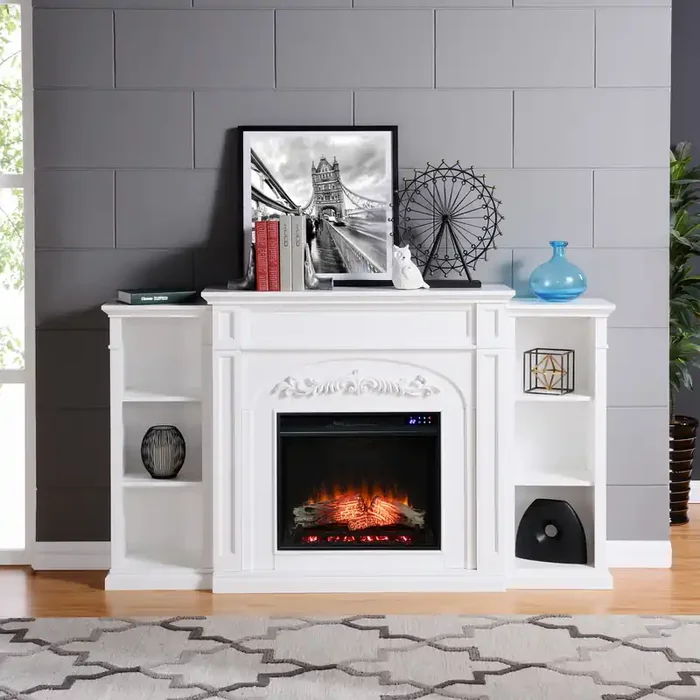Chantilly Touch Screen Electric Fireplace W/ Bookcases – Fr8533