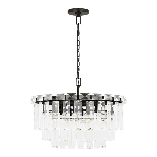 Chapman & Myers by Visual Comfort Studio Arden 10-Light Medium Chandelier in Aged Iron