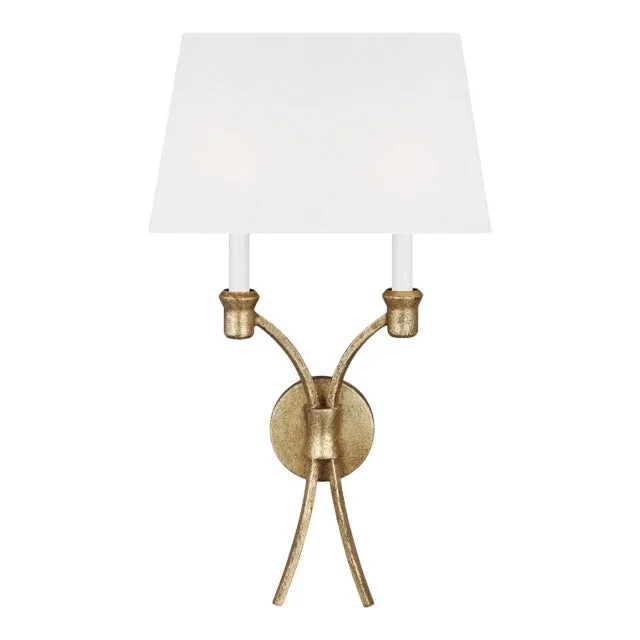 Chapman & Myers by Visual Comfort Studio Westerly Double Sconce, Gold