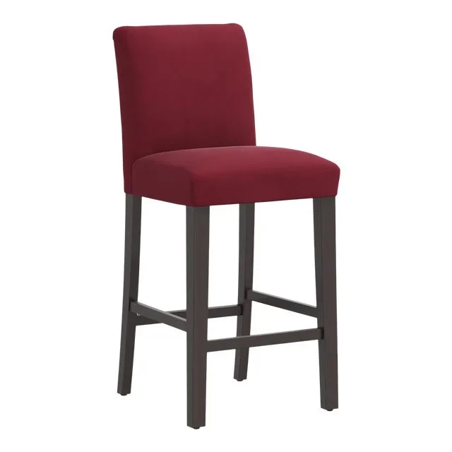 Chelsea Bar Stool in Berry Classic Velvet