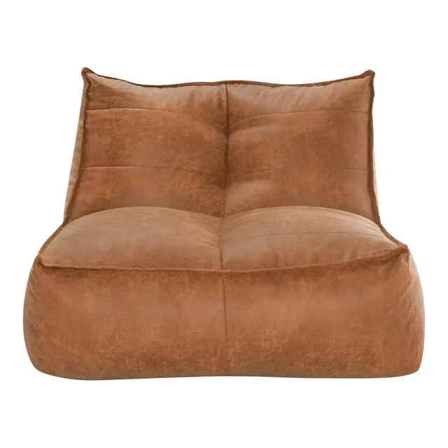 Chestnut Leather Leaf Chair