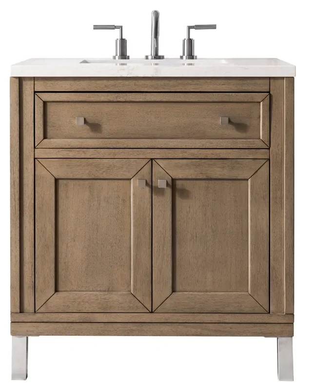 Chicago 30″ Single Vanity Whitewashed Walnut