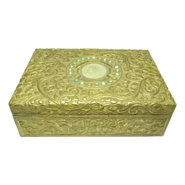 Chinese Brass Repousse Box