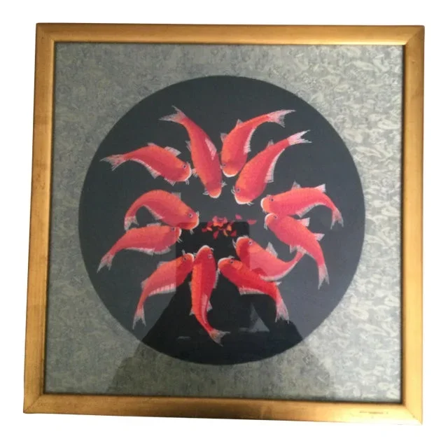 Chinese Embroidery – Lively Golden Carp