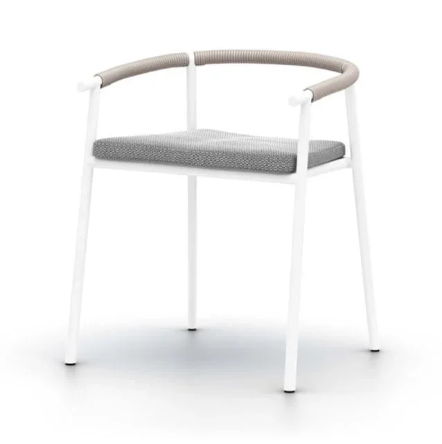 Chord Outdoor Dining Chair-White/Ash
