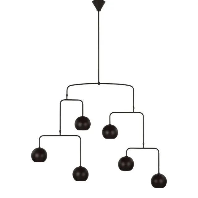 Christiane Lemieux by Visual Comfort Studio Chaumont 6-Light Extra Large Chandelier in Aged Iron