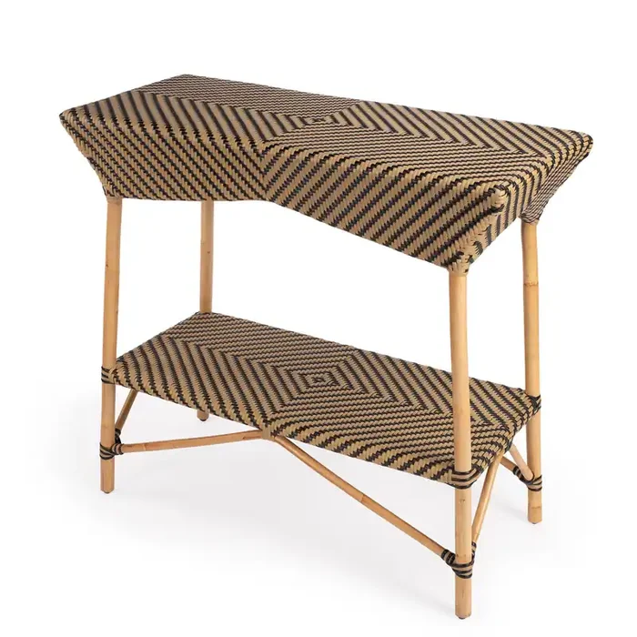 Ciel Brown Rattan Bar Cart