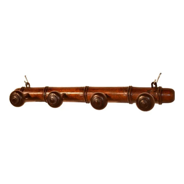Circa 1900 French Elm Hat or Coat Rack