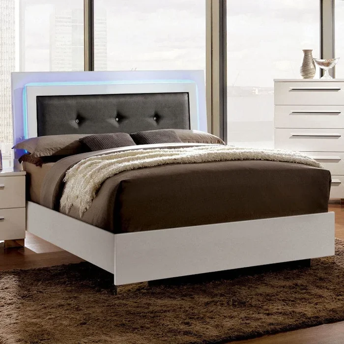 Clementine Glossy White Full Bed