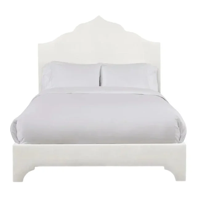 Clementine Twin Bedframe, Ivory Velvet
