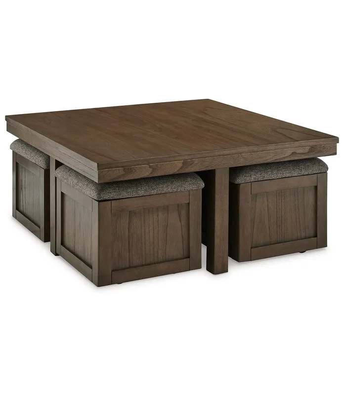 Coffee Table with 4 Stools