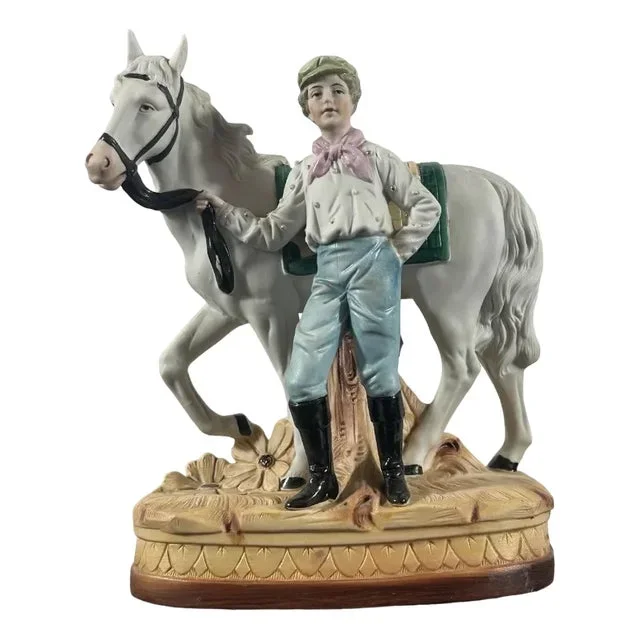 Colorful Biscuit Figurine, 1920s