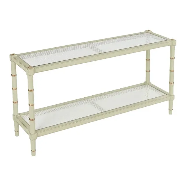 Conner Cane Console – Green