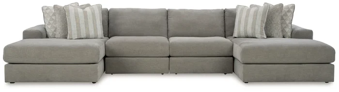 Contemporary 4-Piece Double Chaise Sectional