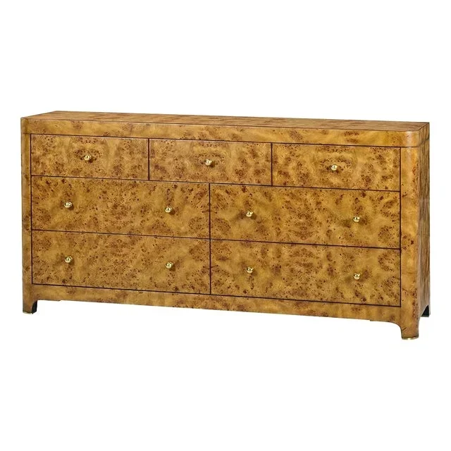 Contemporary Art Deco Burl Dresser