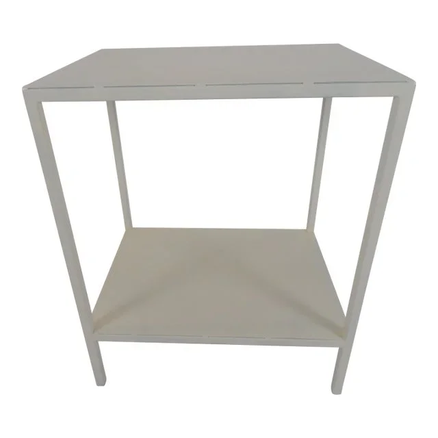 Contemporary Baldwin Manner White Side Table