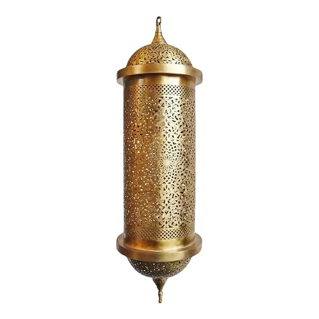 Contemporary Brass Luna Cylinder Pendant Light