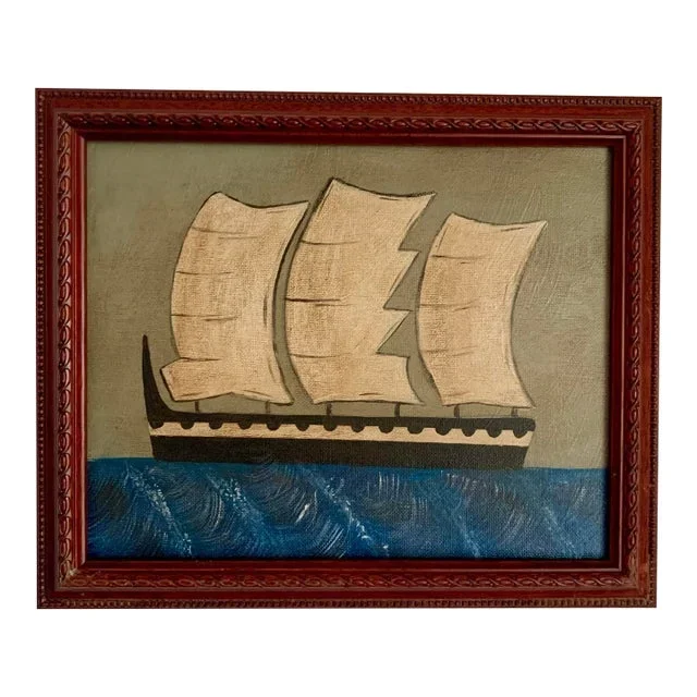 Contemporary Impressionist Style Seascape on Canvas, Framed