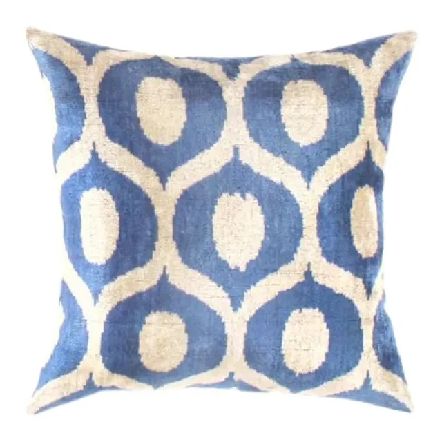 Contemporary Turkish Yellow Silk Ikat Pillow