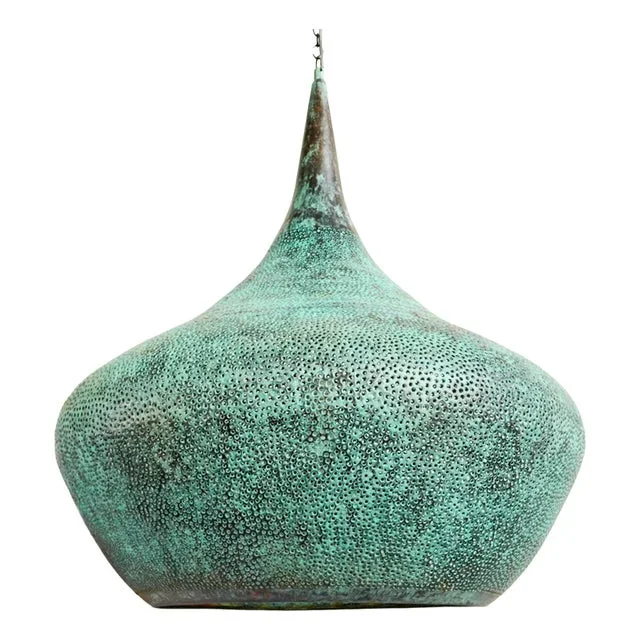 Copper Rain Drop Pendant Light Large