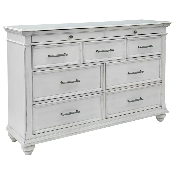 Cottage 9-Drawer Dresser with Distressed Finish