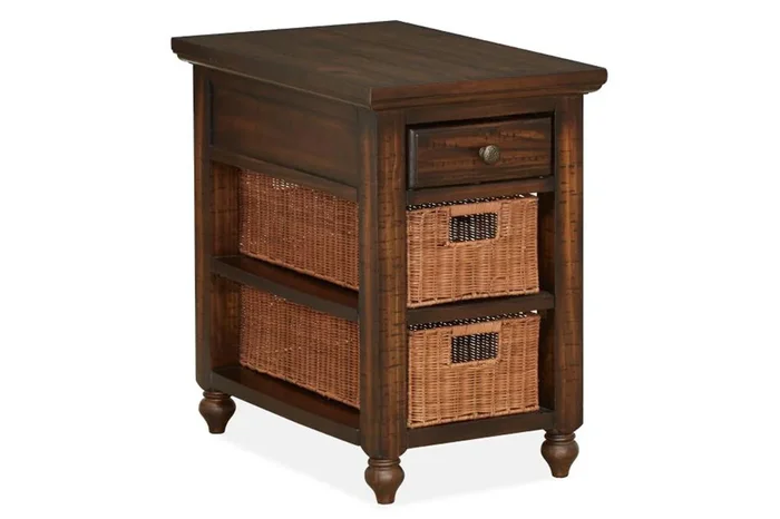 Cottage Lane Chairside Table in Brown