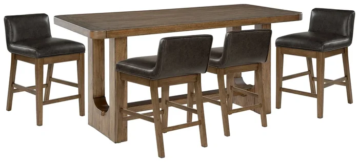 Counter Height Dining Table And 4 Barstools