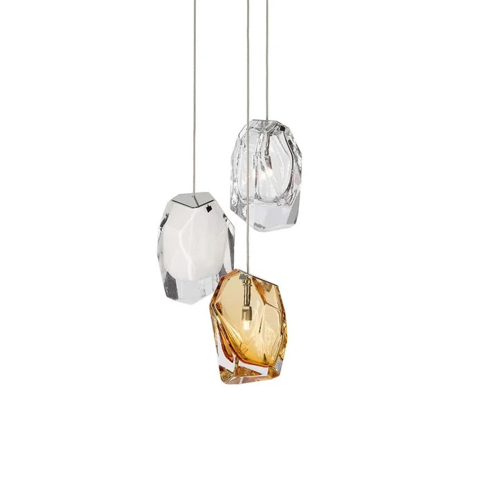 Crystal Rock 3-Light Cluster Pendant Light