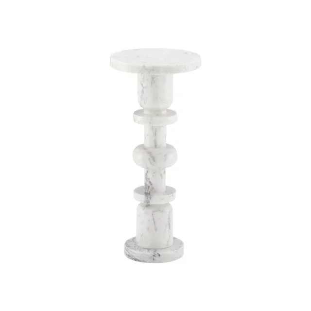 Currey & Company Sasha White Drinks Table