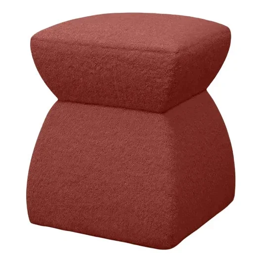 Cusi Pouf in Terracotta Mohair by KABINET