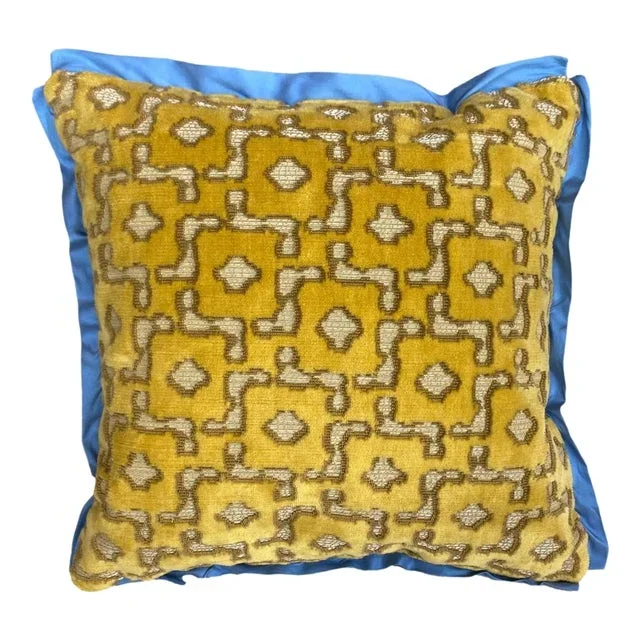 Custom Golden Geometric Throw Pillow