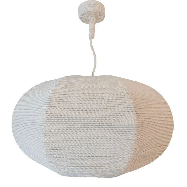 Custom Hanging Light Fixture Cotton Rope Pumpkin Shape
