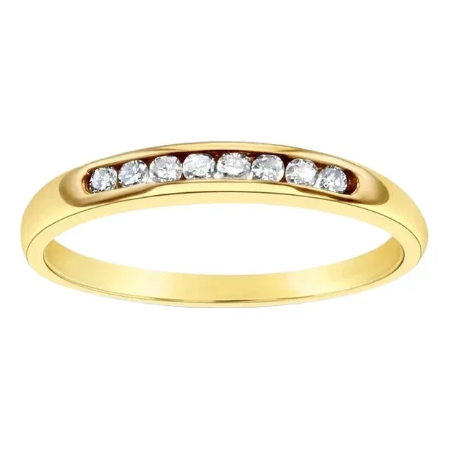 Dainty Small Diamond Wedding Band, Size 7.5