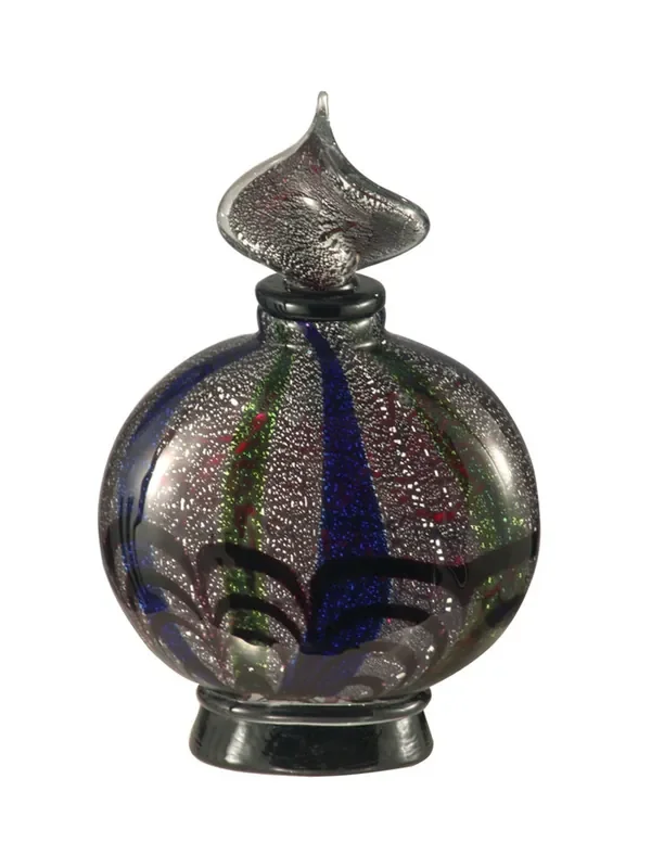 Dale Tiffany Black Widow Hand Blown Art Glass Perfume Bottle