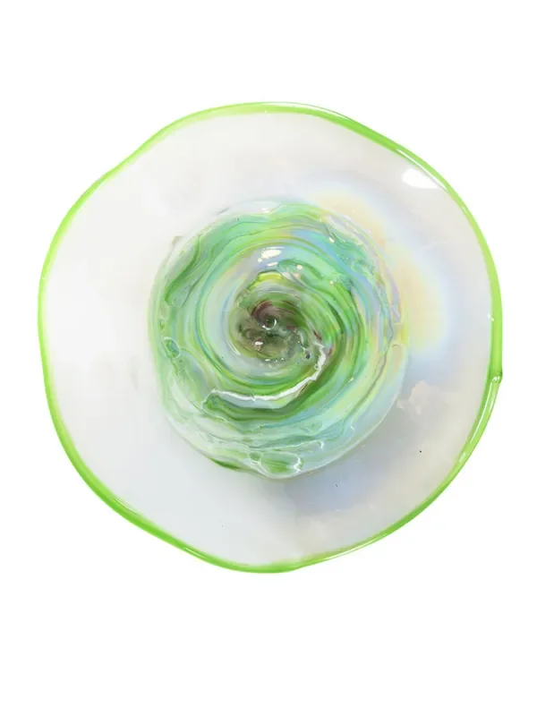 Dale Tiffany Cavalier White Green Hand Blown Art Glass Wall Decor – 12 Inch