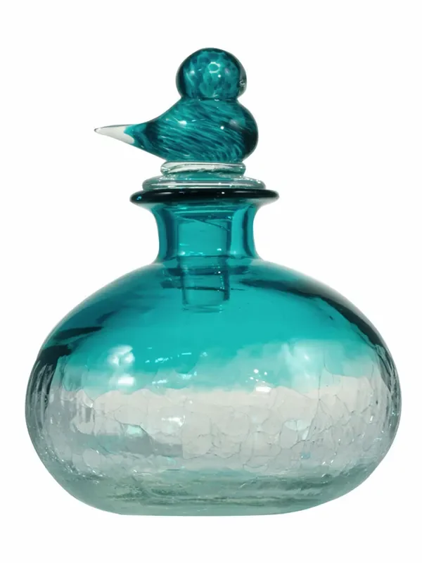 Dale Tiffany Chickadee Hand Blown Art Glass Vase