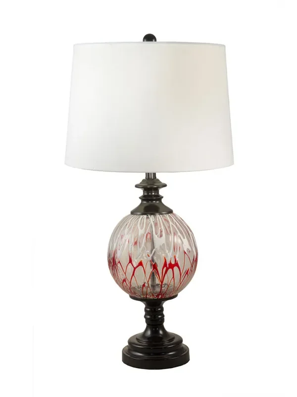 Dale Tiffany Halen Globe Painted Crystal Table Lamp