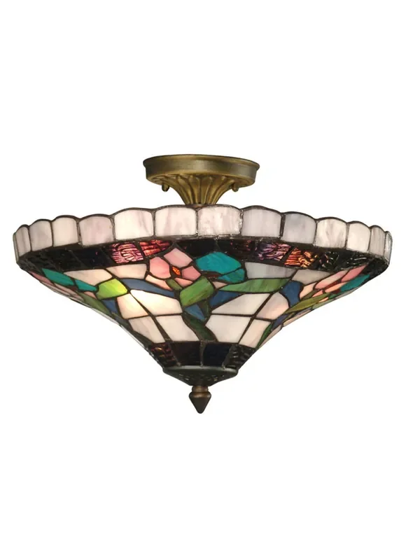 Dale Tiffany Hollyhock Tiffany Flush Mount