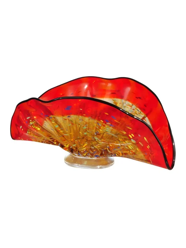 Dale Tiffany Indiana Shell Hand Blown Art Glass Vase