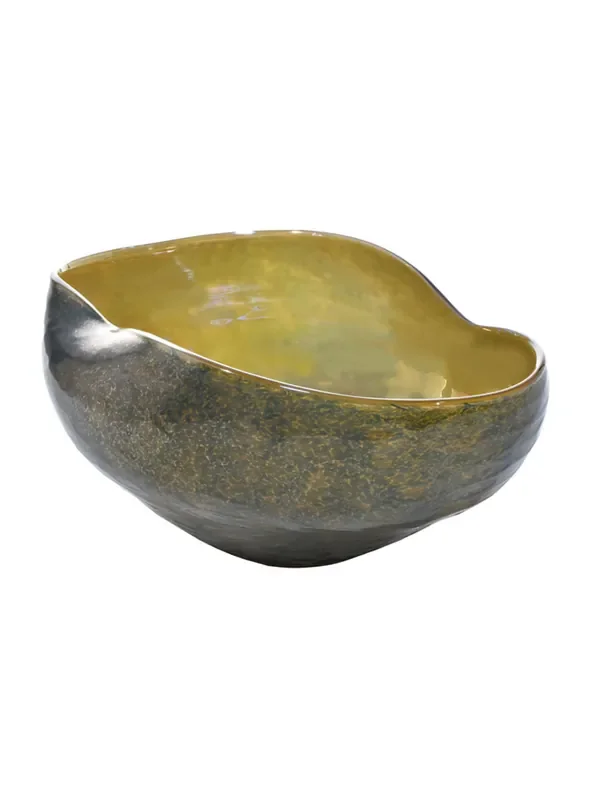 Dale Tiffany Prismatic Hand Blown Art Glass Bowl