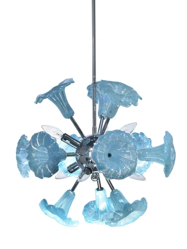 Dale Tiffany Yuri Blue 6-light Art Glass Hanging Fixture