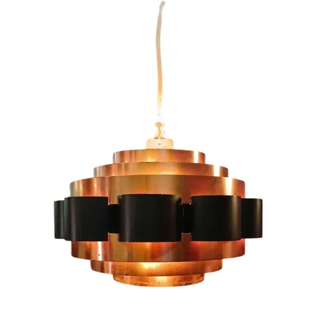Danish Pendant Lamp attributed to Werner Schou for Coronell Elektro, 1950s