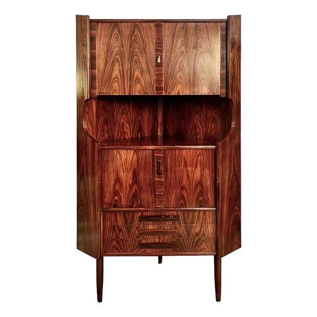 Danish Rosewood Corner Cabinet, 1960s