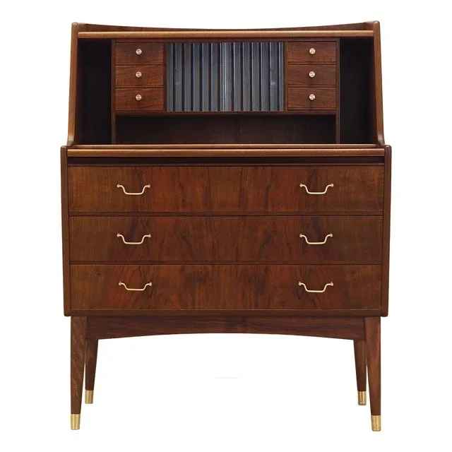Danish Walnut Secretary, 1970s