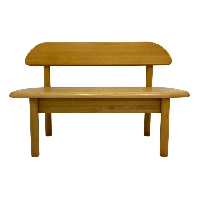 Danish Wooden Bench from Ansager Mobler, 1970s