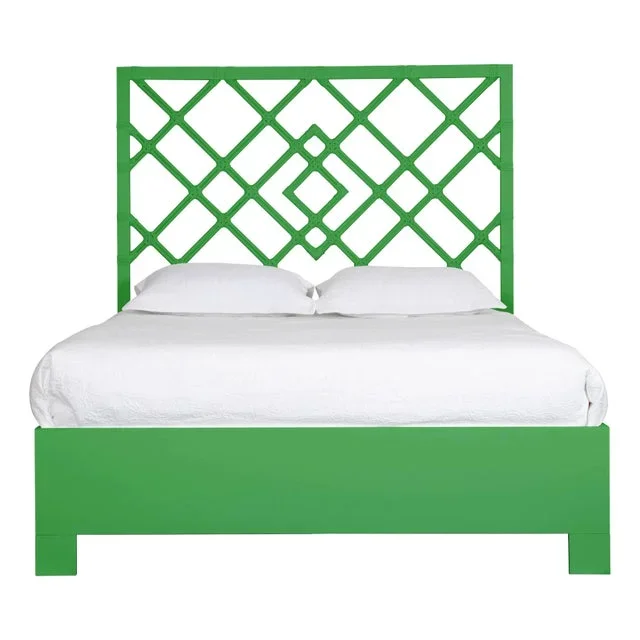 Darien Platform Bed Queen, Bright Green