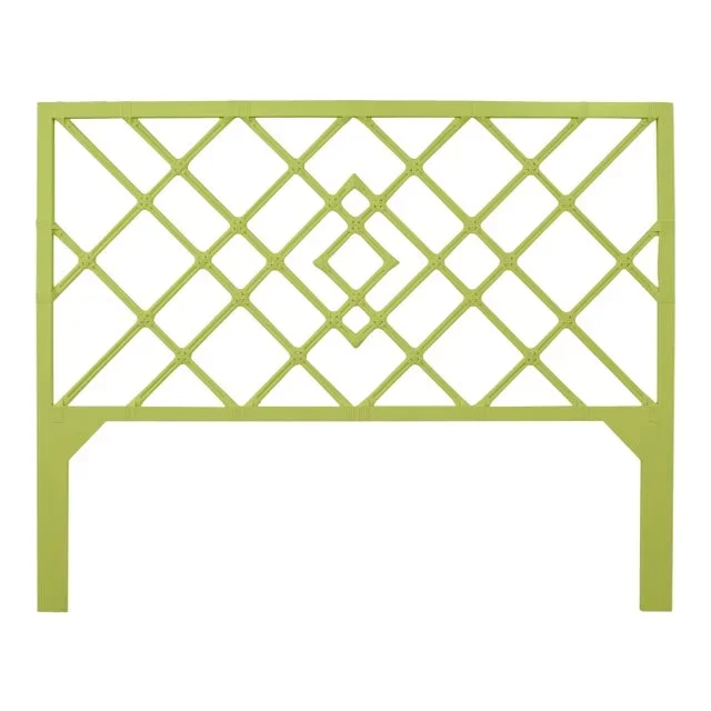 David Francis Furniture for Chairish Darien Headboard King, Parakeet