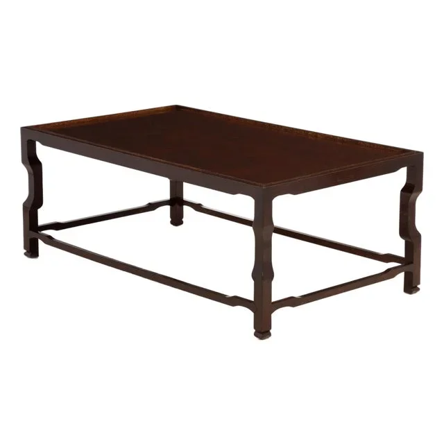 David Iatesta Studio Shenzhen Coffee Cocktail Table Regency Walnut Finish Frank Babb Randolph