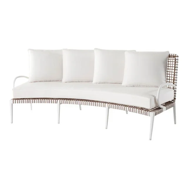 Delta Omega Curved Sofa in White