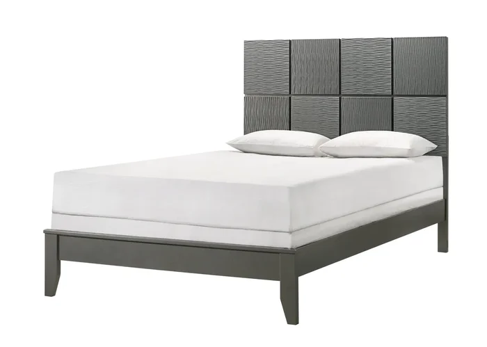Denker Gunmetal Full Panel Bed